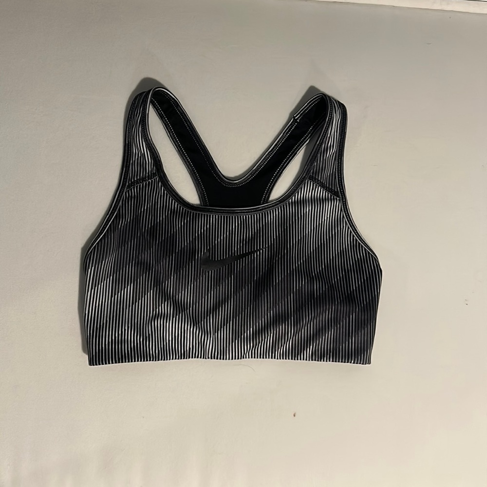 Adult small Nike bra. Black, white & gray, worn once in very good condition.